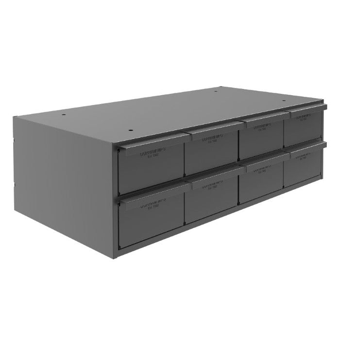 003-95 8 Drawers, 11-5/8" Deep, Steel Construction, for Small Part Storage, Gray