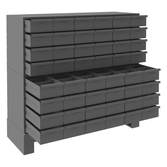 017-95 48 Drawers, 12-1/4" Deep, Steel Construction, for Small Part Storage, Gray