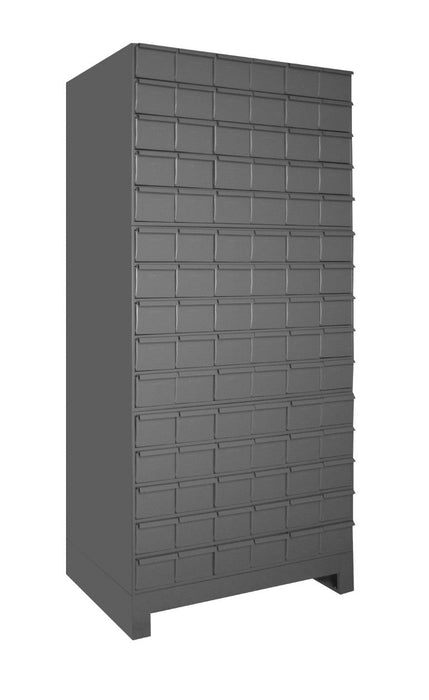 026-95 90 Drawers, 12-1/4" Deep, Steel Construction, for Small Part Storage, Gray