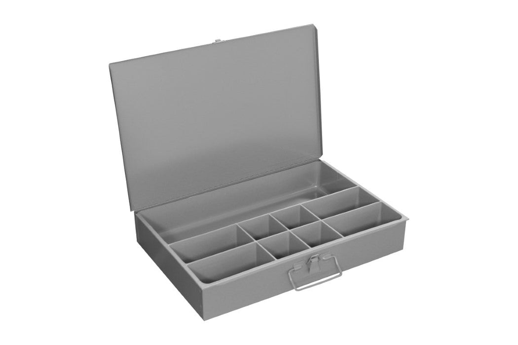 095-95-RSC-IND Large, Steel Compartment Box, 9 Compartments, Gray