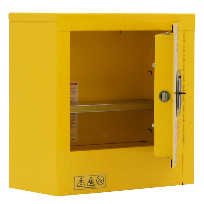1001M-50 Flammable Storage Cabinet, 1 Gallon, 1 Door, Manual Close, 1 Shelf, Safety Yellow