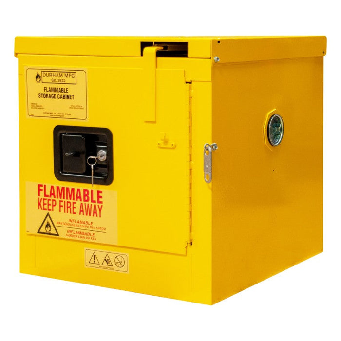 1002S-50 Flammable Storage Cabinet, 2 Gallon, 1 Door, Self Close, 1 Shelf, Safety Yellow