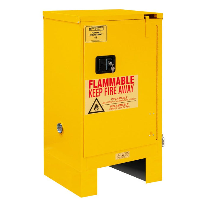 1012SL-50 FM Approved, Flammable Storage Cabinet with Legs, 12 Gallon, 1 Door, Self Close, 1 Shelf, Safety Yellow