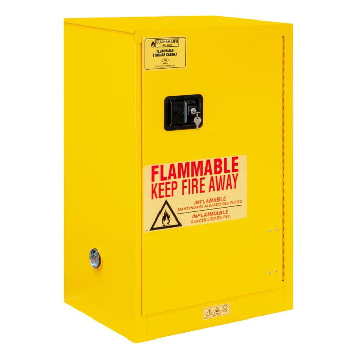 1016M-50 FM Approved, Flammable Storage Cabinet, 16 Gallon, 1 Door, Manual Close, 1 Shelf, Safety Yellow