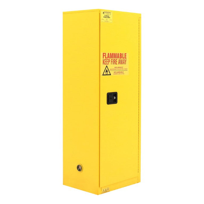 1022M-50 FM Approved, Flammable Storage Cabinet, 22 Gallon, 1 Door, Manual Close, 2 Shelves, Safety Yellow