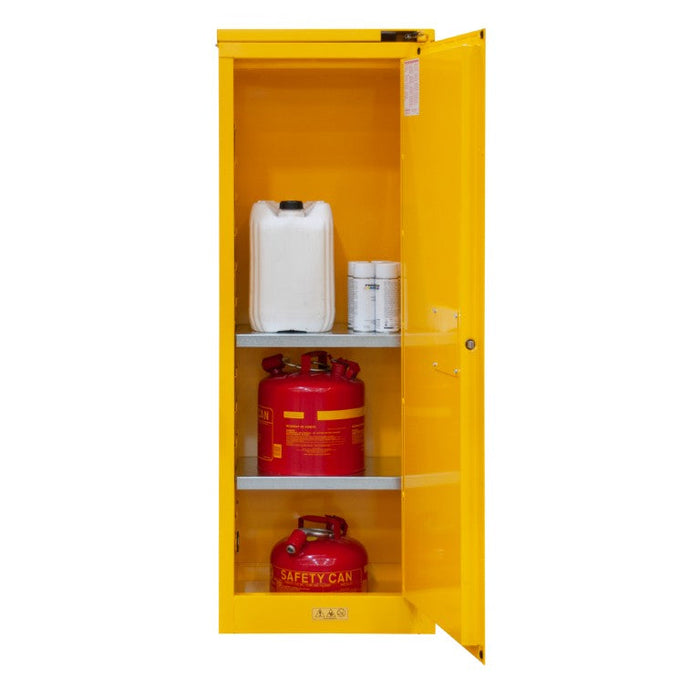 1022S-50 FM Approved, Flammable Storage Cabinet, 22 Gallon, 1 Door, Self Close, 2 Shelves, Safety Yellow