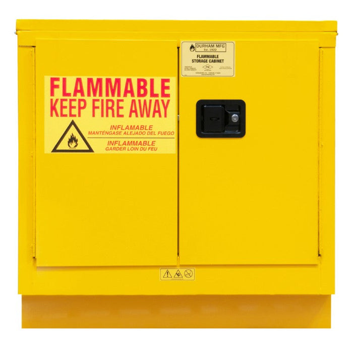 1022UCM-50 FM Approved, Under Counter, Flammable Storage Cabinet, 22 Gallon, 2 Doors, Manual Close, 1 Shelf, Safety Yellow