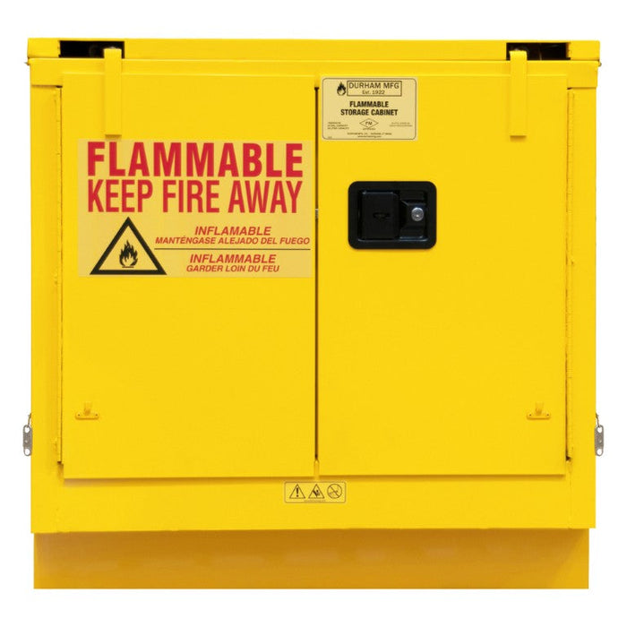 1022UCS-50 FM Approved, Under Counter, Flammable Storage Cabinet, 22 Gallon, 2 Doors, Self Close, 1 Shelf, Safety Yellow