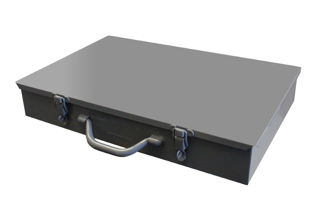 102PC227-95 Large, Steel, Compartment Box, Comfort Grip Handle, 24 Compartments, Gray