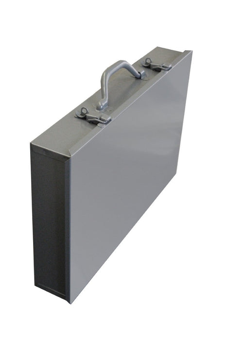 102PC227-95 Large, Steel, Compartment Box, Comfort Grip Handle, 24 Compartments, Gray