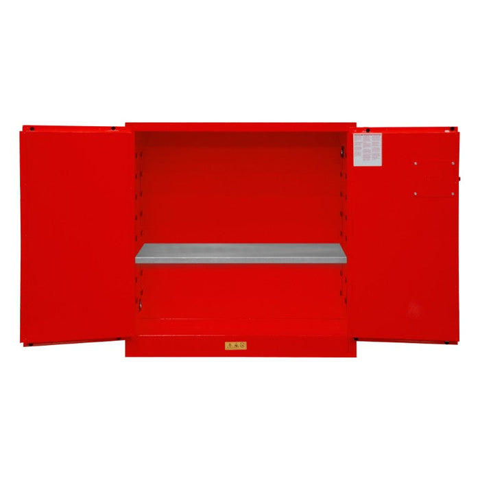 1030M-17 FM Approved, Flammable Storage Cabinet, 30 Gallon, 2 Doors, Manual Close, 1 Shelf, Red