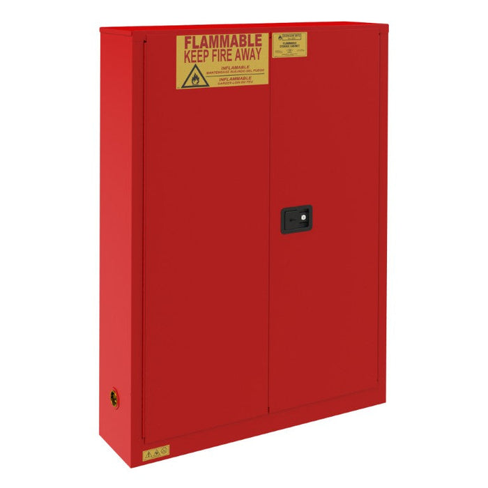 1030MPI-17 FM Approved, Flammable Storage Cabinet, 30 Gallon Paint and Ink Storage, 2 Doors, Manual, 5 Shelves, Red