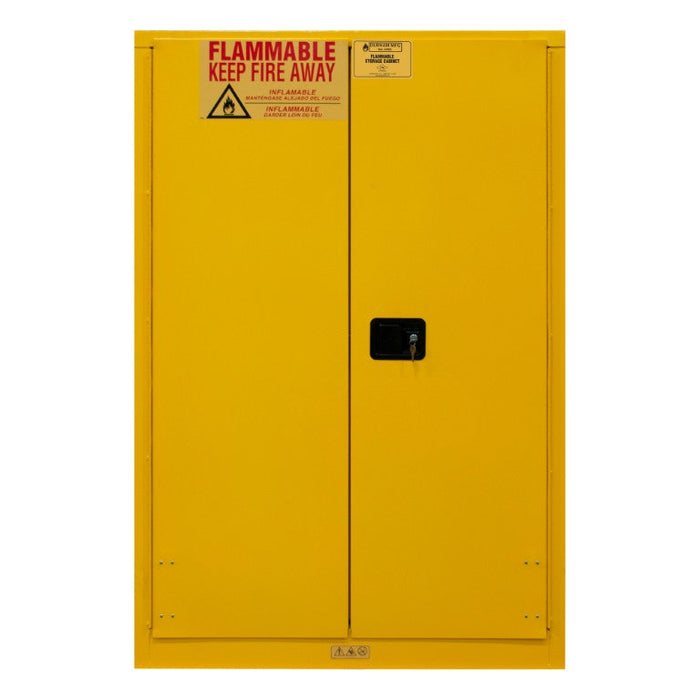 1030MPI-50 FM Approved, Flammable, Paint and Ink Storage Cabinet, 30 Gallon, 2 Doors, Manual Close, 5 Shelves, Safety Yellow