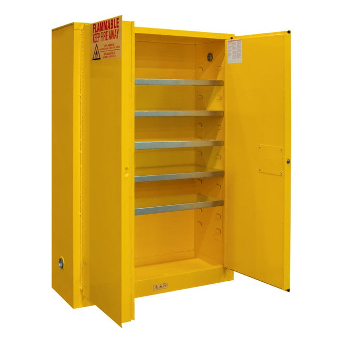 1030MPI-50 FM Approved, Flammable, Paint and Ink Storage Cabinet, 30 Gallon, 2 Doors, Manual Close, 5 Shelves, Safety Yellow