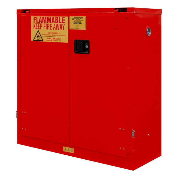 1030S-17 FM Approved, Flammable Storage Cabinet, 30 Gallon, 2 Doors, Self Close, 1 Shelf, Red