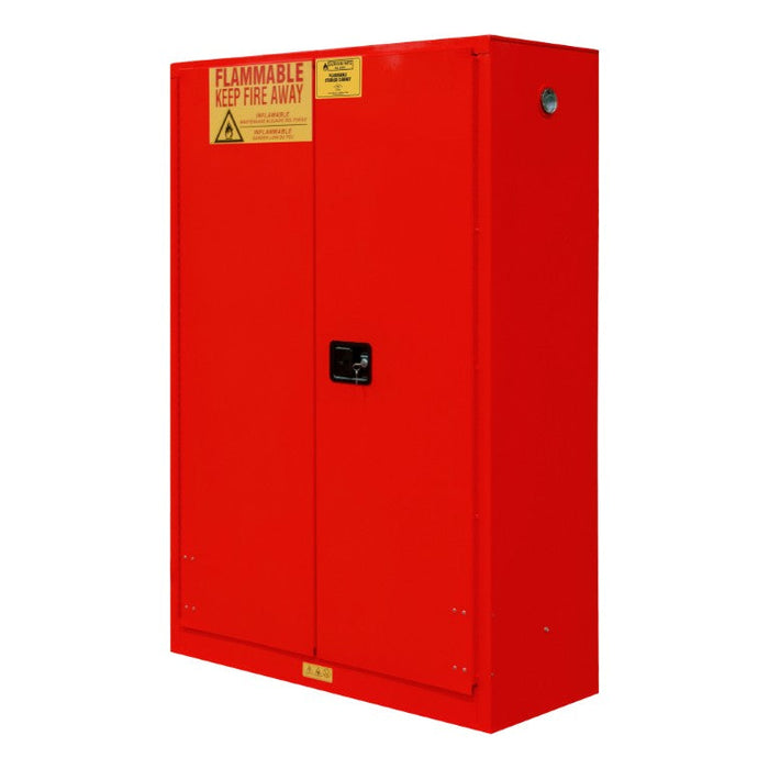 1045M-17 FM Approved, Flammable Storage Cabinet, 45 Gallon, 2 Doors, Manual Close, 2 Shelves, Red
