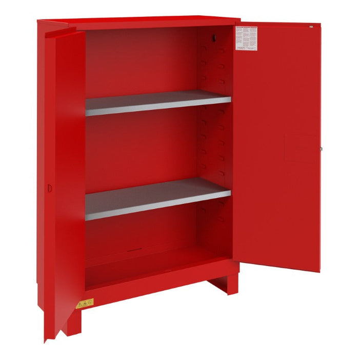 1045ML-17 FM Approved, Flammable Storage Cabinet, 45 Gallon, 2 Doors, Manual Close, 2 Shelves, Red