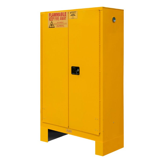 1045ML-50 FM Approved, Flammable Storage Cabinet with Legs, 45 Gallon, 2 Doors, Manual Close, 2 Shelves, Safety Yellow