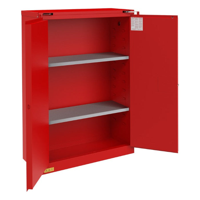 1045S-17 FM Approved, Flammable Storage Cabinet, 45 Gallon, 2 Doors, Self Close, 2 Shelves, Red