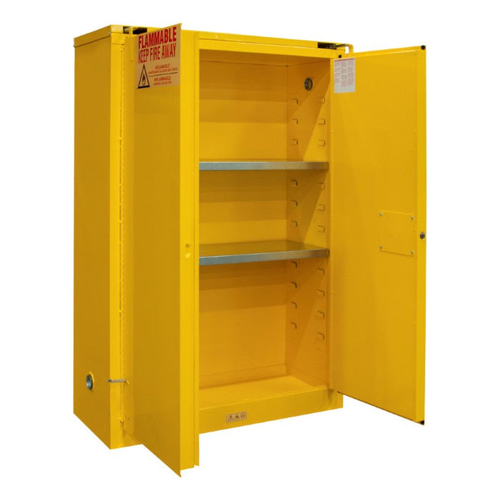 1045S-50 FM Approved, Flammable Storage Cabinet, 45 Gallon, 2 Doors, Self Close, 2 Shelves, Safety Yellow