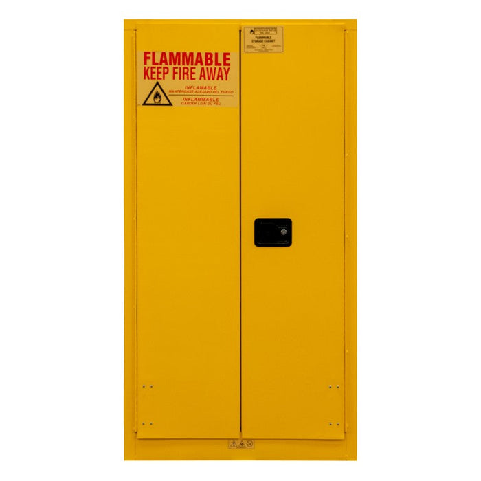 1055MDSR-50 FM Approved, Flammable Storage Cabinet, 55 Gallon, 2 Doors, Manual Close, 1 Shelf, Safety Yellow