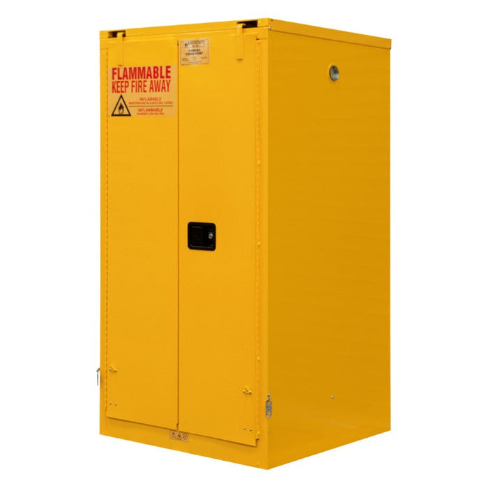 1055SDSR-50 FM Approved, Flammable Storage Cabinet, 55 Drum Gallon Storage, 2 Doors, Self Close, 1 Shelf, Safety Yellow