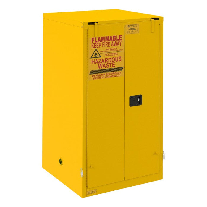 1055SDSR-HAZ-50 FM Approved, Hazardous Flammable Storage Cabinet, 55 Gallon Drum, 2 Doors, Self Close, 1 Shelf, Safety Yellow