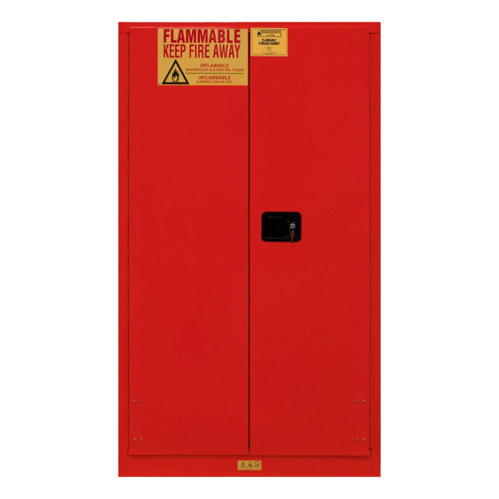 1060M-17 FM Approved, Flammable Storage Cabinet, 60 Gallon, 2 Doors, Manual Close, 2 Shelves, Red