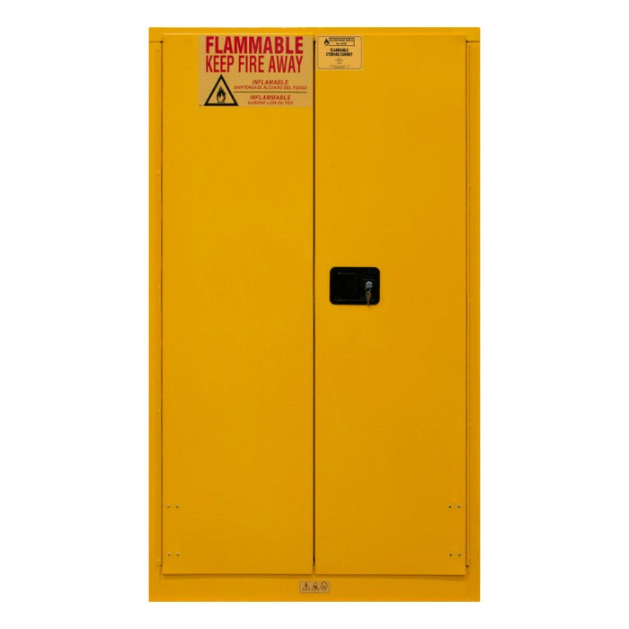 1060M-50 FM Approved, Flammable Storage Cabinet, 60 Gallon, 2 Doors, Manual Close, 2 Shelves, Safety Yellow