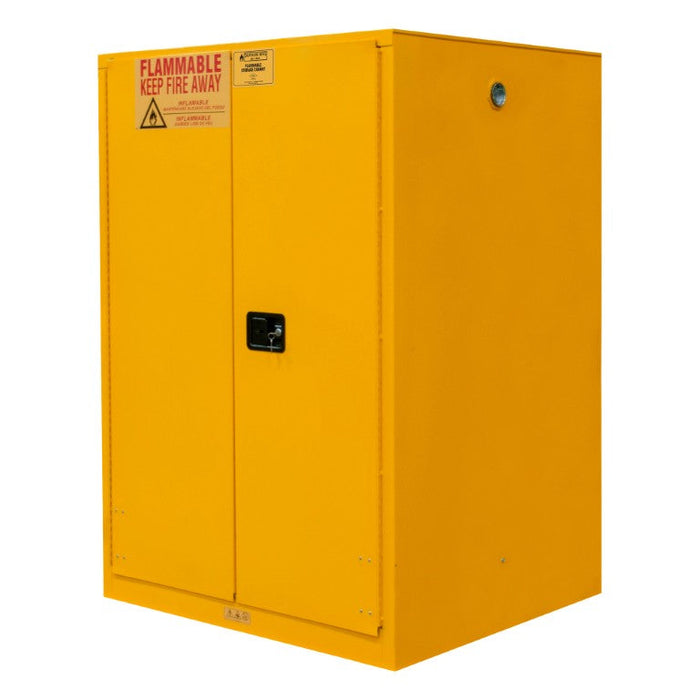 1060M-50 FM Approved, Flammable Storage Cabinet, 60 Gallon, 2 Doors, Manual Close, 2 Shelves, Safety Yellow