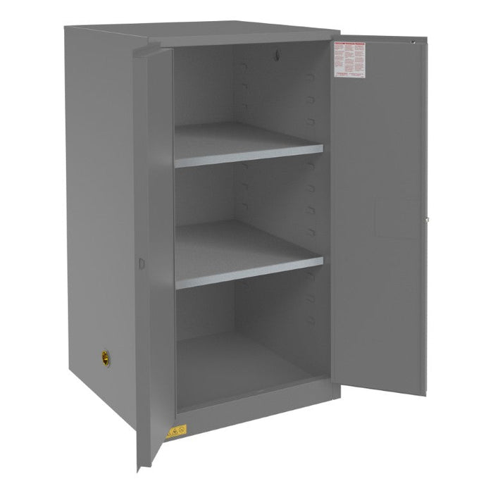 1060M-94T FM Approved, Flammable Storage Cabinet, 60 Gallon, 2 Doors, Manual Close, 2 Shelves, Gray