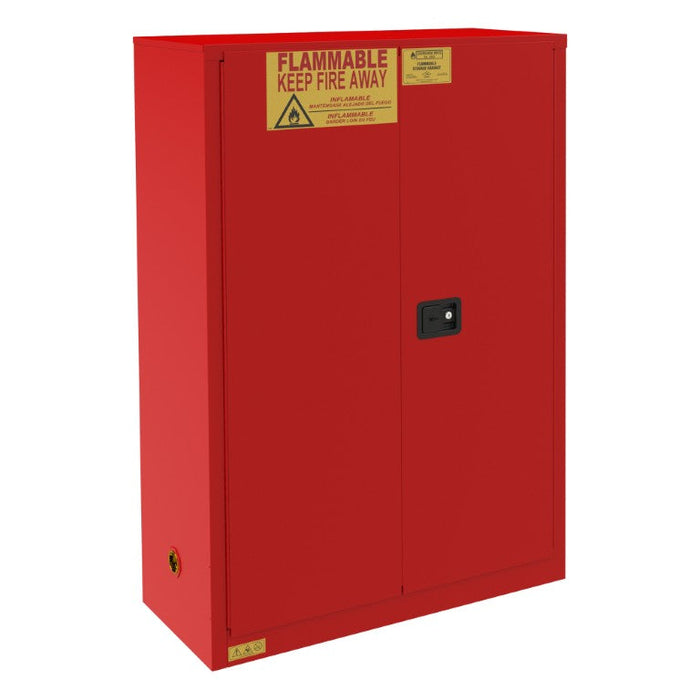 1060MPI-17 FM Approved, Flammable Storage Cabinet, 60 Gallon Paint and Ink Storage, 2 Doors, Manual, 5 Shelves, Red