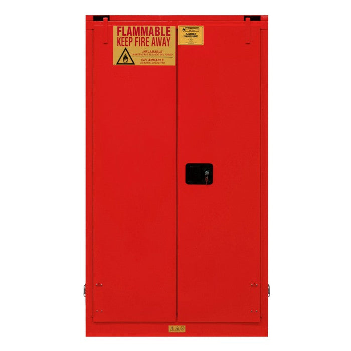 1060S-17 FM Approved, Flammable Storage Cabinet, 60 Gallon, 2 Doors, Self Close, 2 Shelves, Red