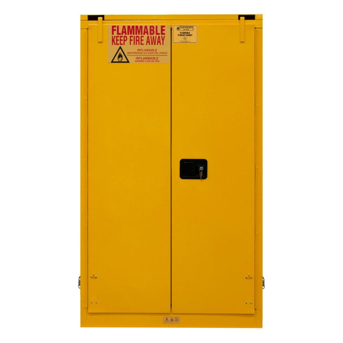 1060S-50 FM Approved, Flammable Storage Cabinet, 60 Gallon, 2 Doors, Self Close, 2 Shelves, Safety Yellow
