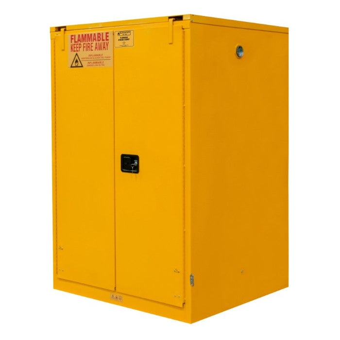 1060S-50 FM Approved, Flammable Storage Cabinet, 60 Gallon, 2 Doors, Self Close, 2 Shelves, Safety Yellow