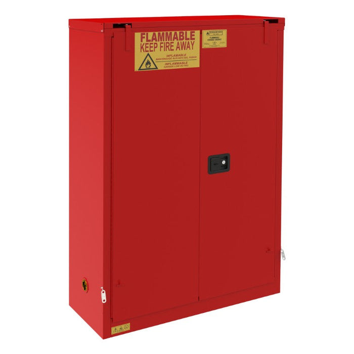 1060SPI-17 FM Approved, Flammable Storage Cabinet, 60 Gallon Paint and Ink Storage, 2 Doors, Manual, 5 Shelves, Red