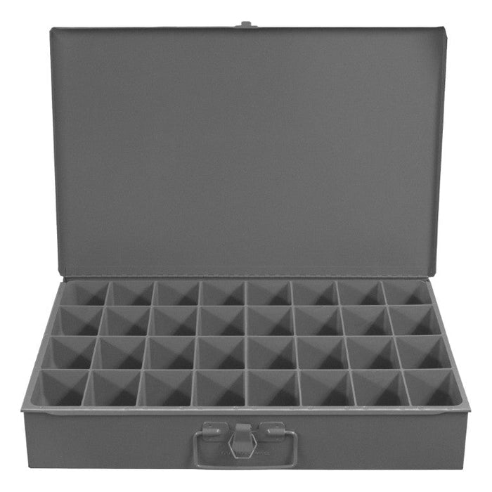 107-95-RSC-IND Large, Steel, Compartment Box, 32 Compartments, Individual, Gray
