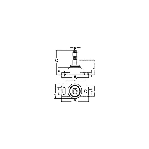 Barr Marine 80006 Rubber Engine Mount â€“ Single Adjustable 3/4" Bolt - OEM-quality marine-grade engine component