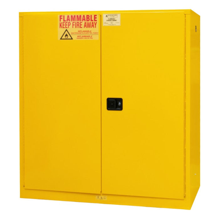1120M-50 FM Approved, Flammable Storage Cabinet, 120 Gallon, 2 Doors, Manual Close, 2 Shelves, Safety Yellow
