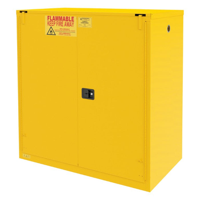 1120S-50 FM Approved, Flammable Storage Cabinet, 120 Gallon, 2 Doors, Self Close, 2 Shelves, Safety Yellow