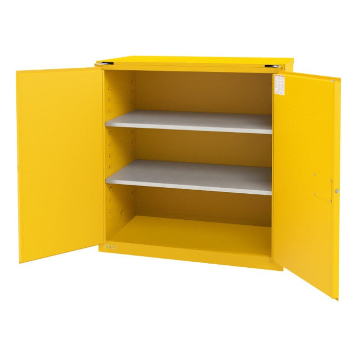 1120S-50 FM Approved, Flammable Storage Cabinet, 120 Gallon, 2 Doors, Self Close, 2 Shelves, Safety Yellow
