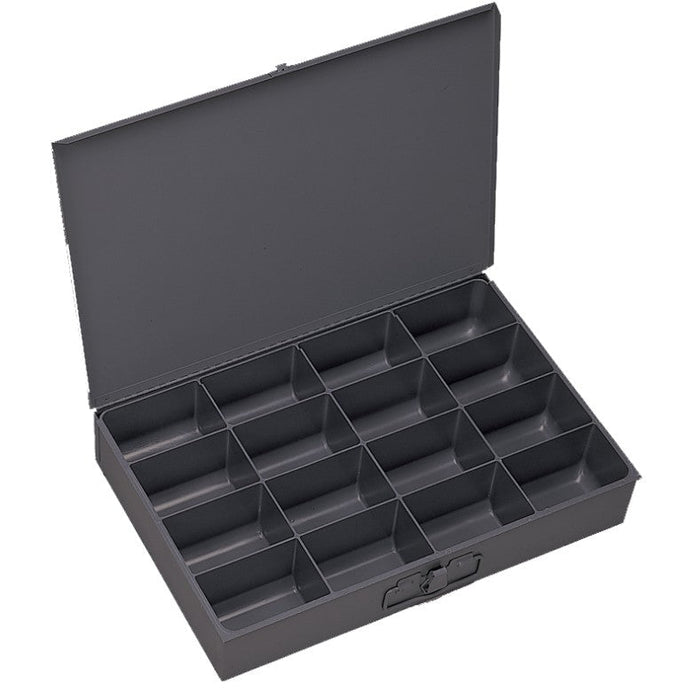 113-95-RSC-IND Large, Steel, Compartment Box, 16 Compartments, Individual, Gray