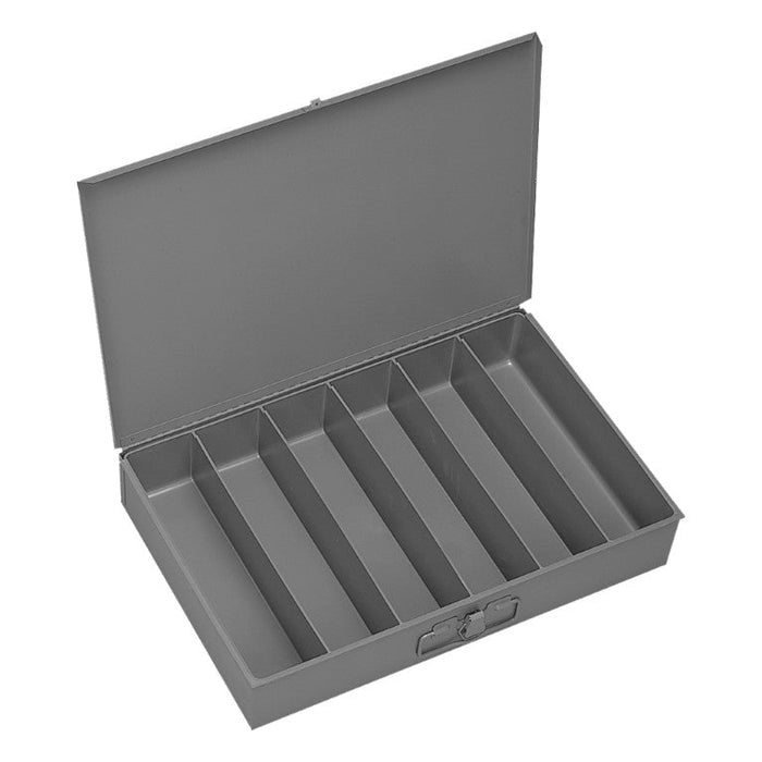 117-95-RSC-IND Individual, Large, Steel, Compartment Box, 6 Compartments, Vertical, Gray