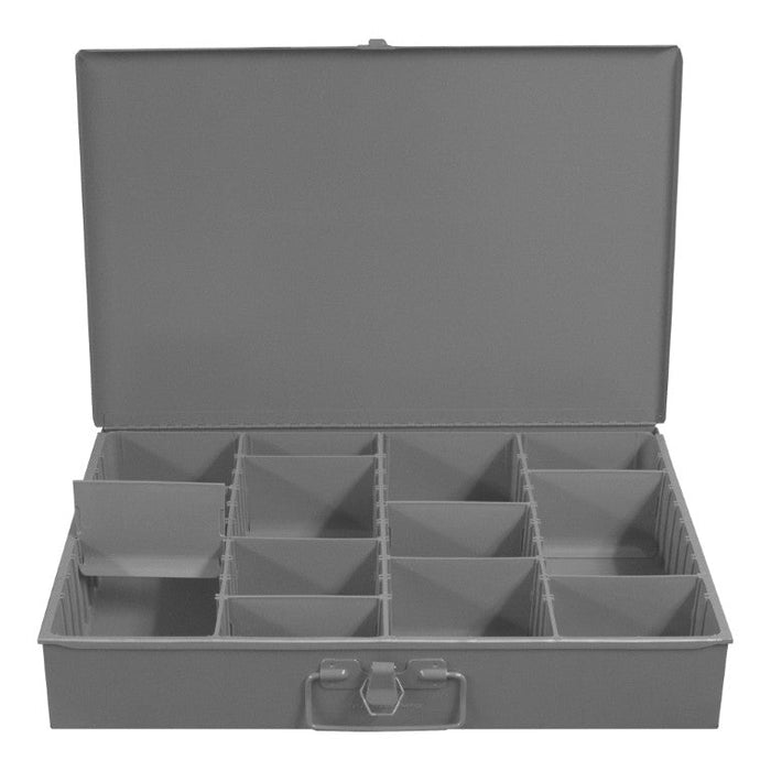 119-95 Large, Steel, Compartment Box, Adjustable Opening, Vertical, Gray