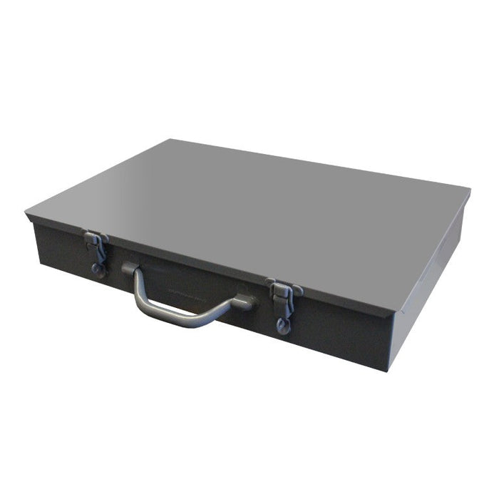 119PC227-95 Large, Steel, Compartment Box, Comfort Grip Handle, Adjustable Opening, Vertical, Gray