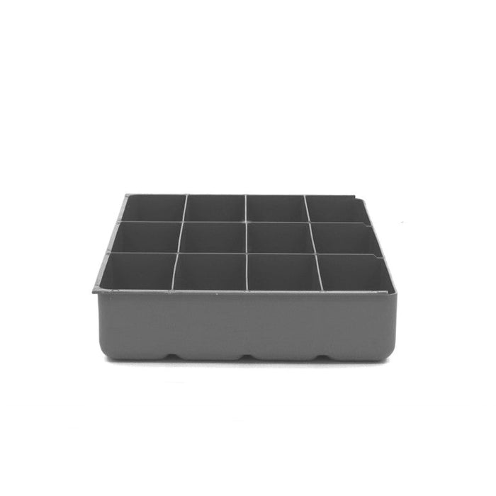 124-95-12-IND Large, Polypropylene, 12 Compartment Insert, Gray