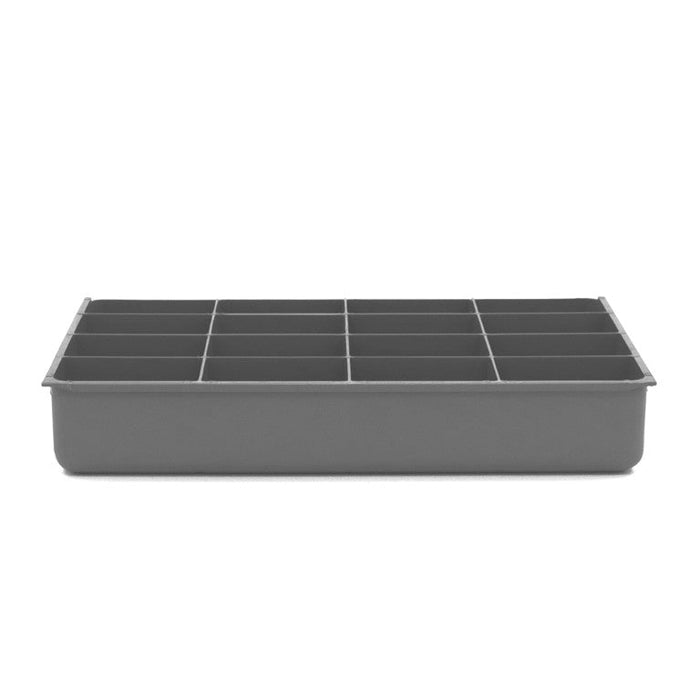 124-95-16-IND Large, Polypropylene, 16 Compartment Insert, Gray