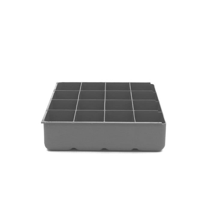 124-95-16-IND Large, Polypropylene, 16 Compartment Insert, Gray