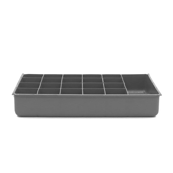 124-95-21-IND Large, Polypropylene, 21 Compartment Insert, Gray