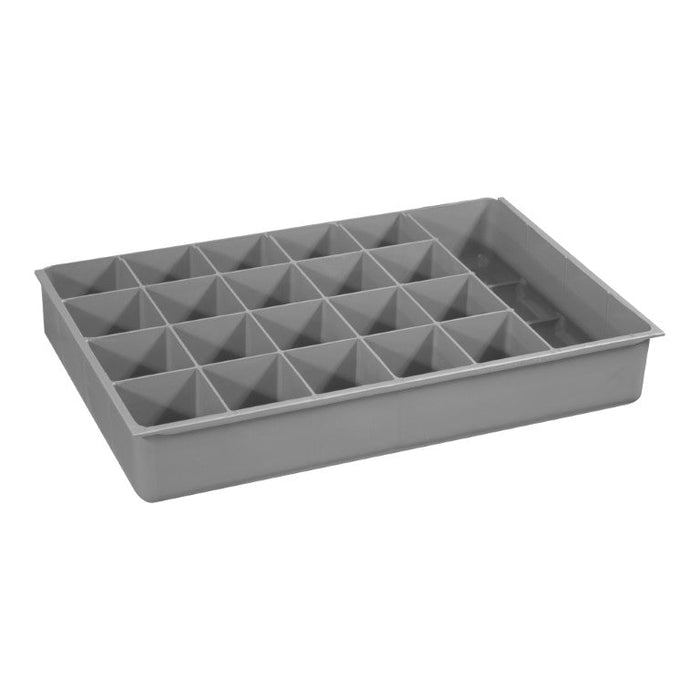 124-95-21-IND Large, Polypropylene, 21 Compartment Insert, Gray